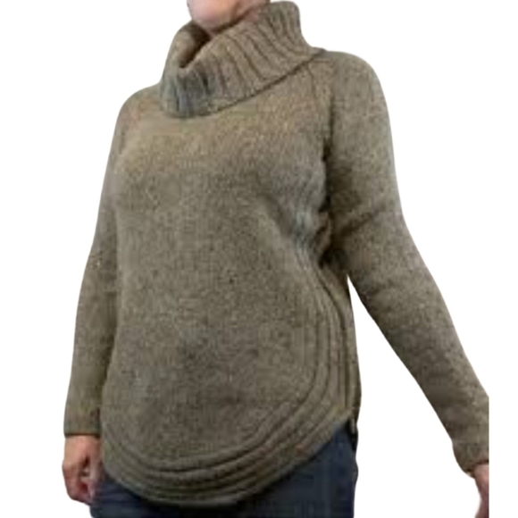 Cynthia Rowley M Gray Side Zip Chunky Cowl Neck Knit Wool Sweater 2777-BA - Picture 1 of 12